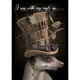 MAXINE GADD CREATIONS GREETING CARD Steampunk Meerkat